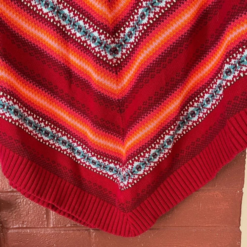 Tommy Hilfiger Kid’s Multicolor Chevron Poncho